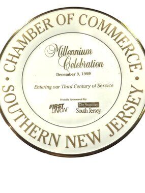 Lenox Plate Chamber Of Commerce Southern New Jersey Millennium Celebration 1999